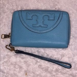 SOLD Light Blue Tory Burch Wristlet
